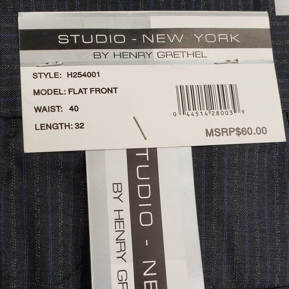 Studio New York Black Striped Trousers - Picture 3 of 4